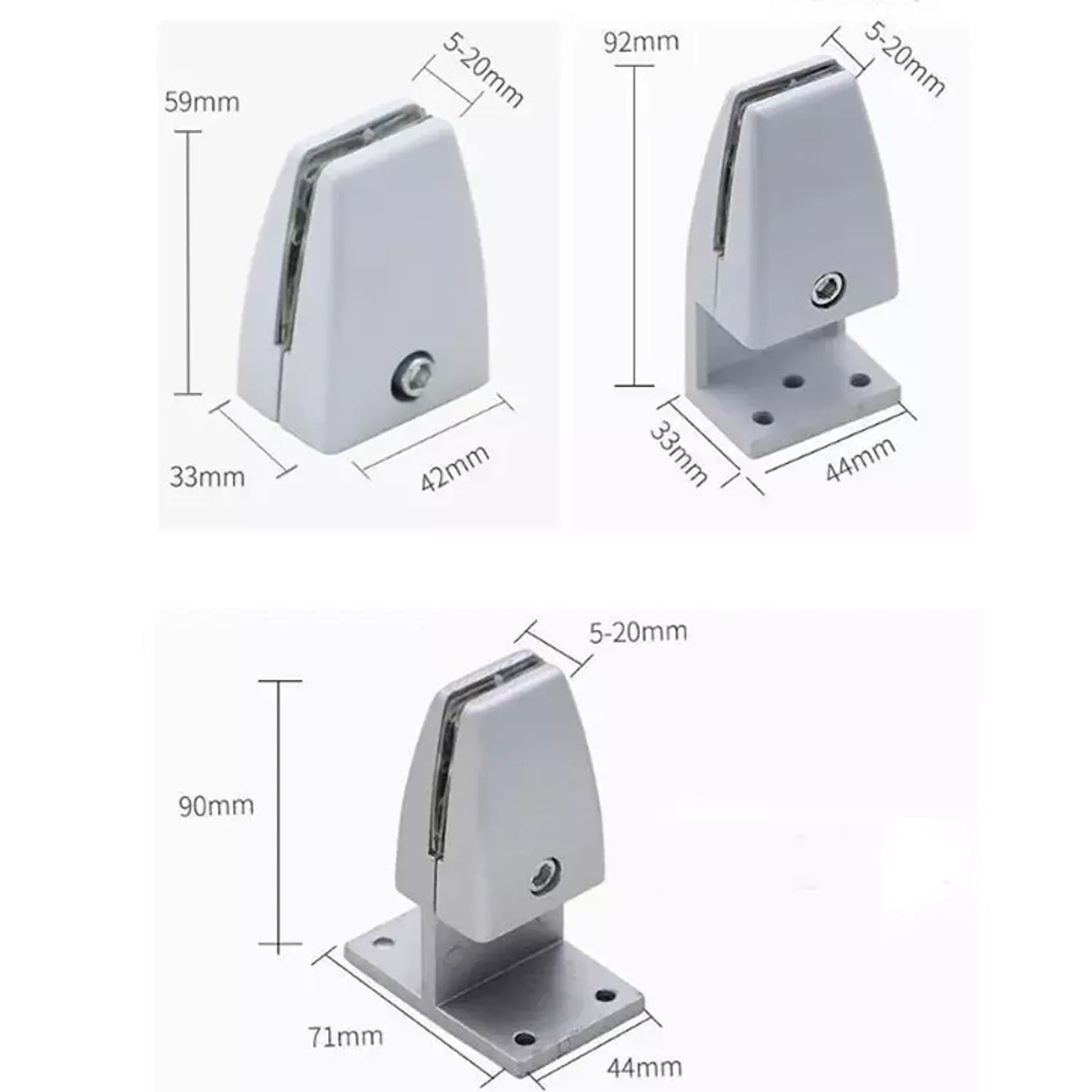 Soporte Panel Lateral Aluminio para PC (5-20mm)