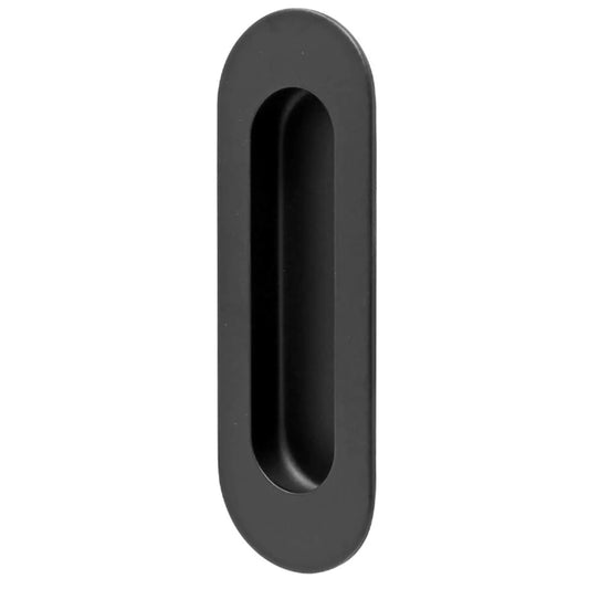 Jaladera Oval Negra 120x40mm - Acero Inoxidable para Muebles