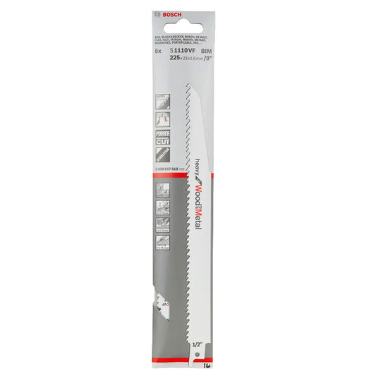 Segueta Sable S1110VF 9'' Cortes Precisos BIM Heavy