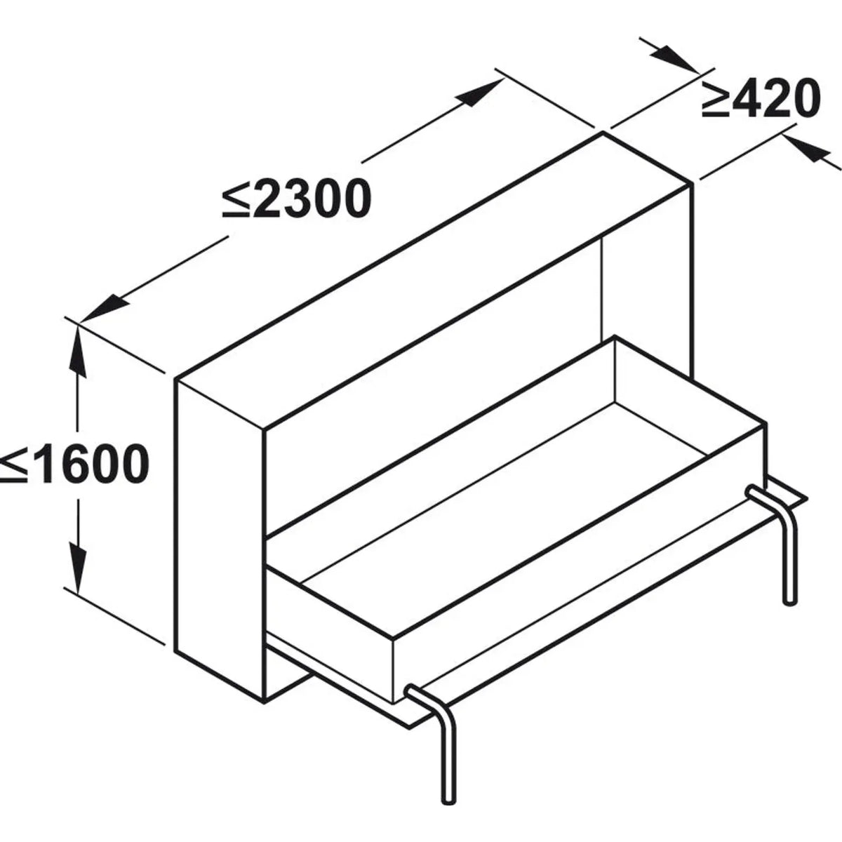Herraje para Cama Abatible Montaje Transversal