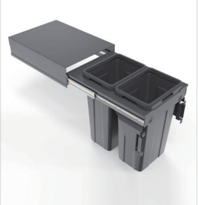 Bote de Basura 36L, 2 en 1, Ideal para Hogar y Oficina