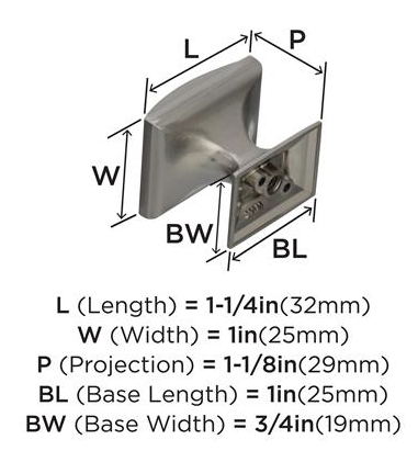 Pomo Candler Satin Níquel 1 1/4" - Elegancia y Durabilidad