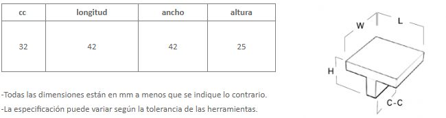 Jaladera de Níquel 32mm Premium - Aleación de Zinc