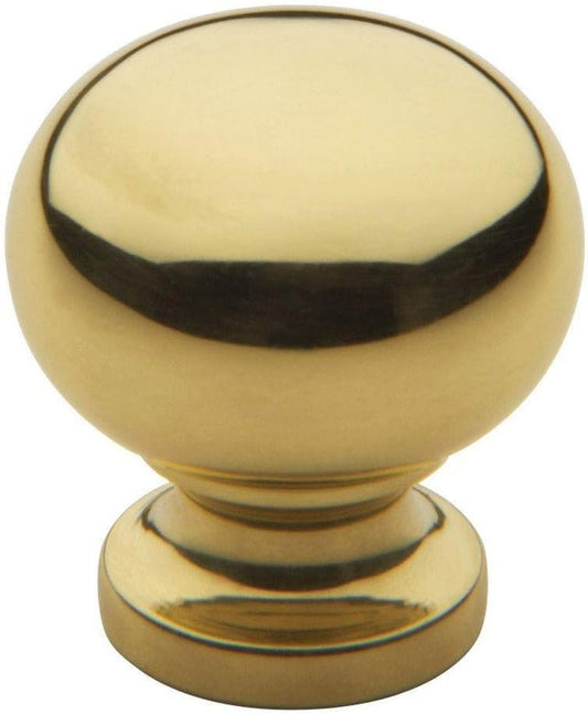 Premium Solid Brass Knob - Classic 0.75" Diameter