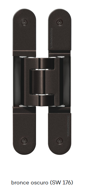 Bisagra Oculta Tectus TE 540 3D - Soporte 120kg - Rustic Umber