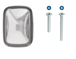 Pomo Rectangular 1 1/4" Nickel Pulido - Calidad Premium