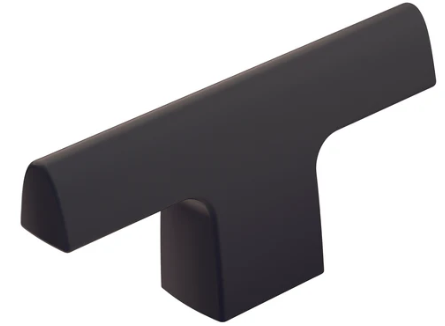 Pomo Riva 2 1/2" Negro Mate - Estilo Moderno