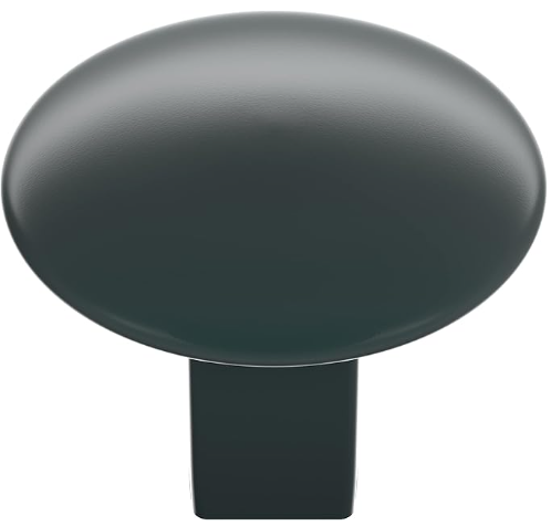 Pomo Riva 1 1/4 Matte Black - Estilo Moderno