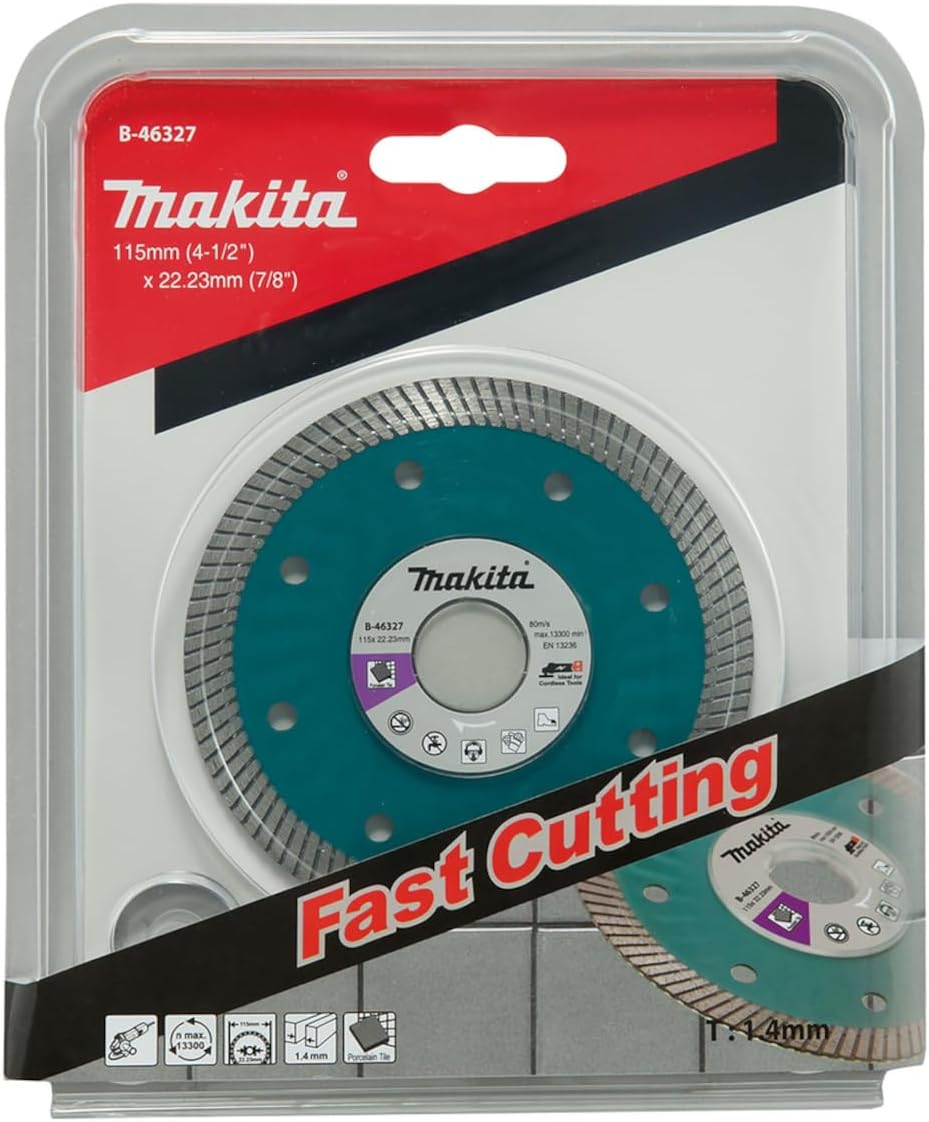 Disco Diamantado 4-1/2" para Corte Húmedo/Seco