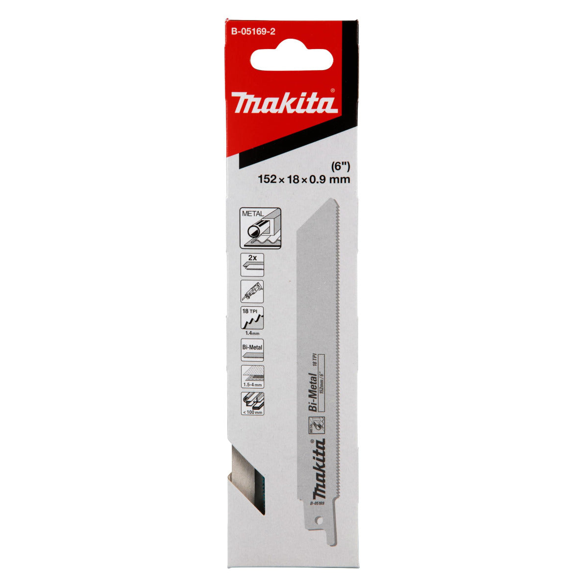 Segueta Sable Bi-Met 6" 18 TPI - Corte Preciso en Tubería