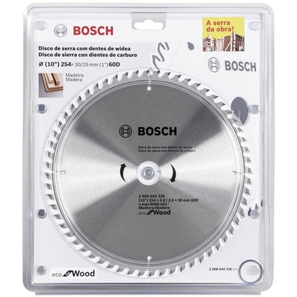 Hoja Sierra Circular Bosch Eco 10x30x60