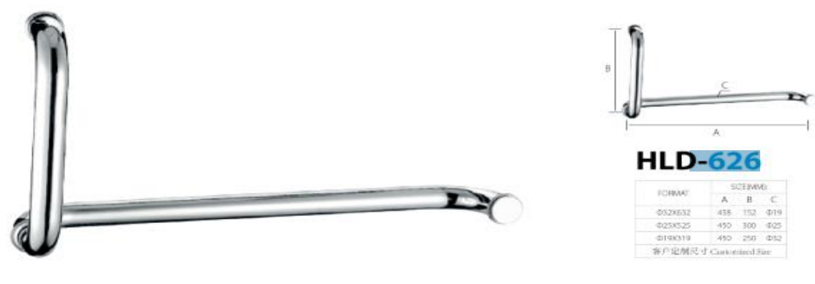 Jaladeras de Acero Inoxidable HLD-626 19X152X457