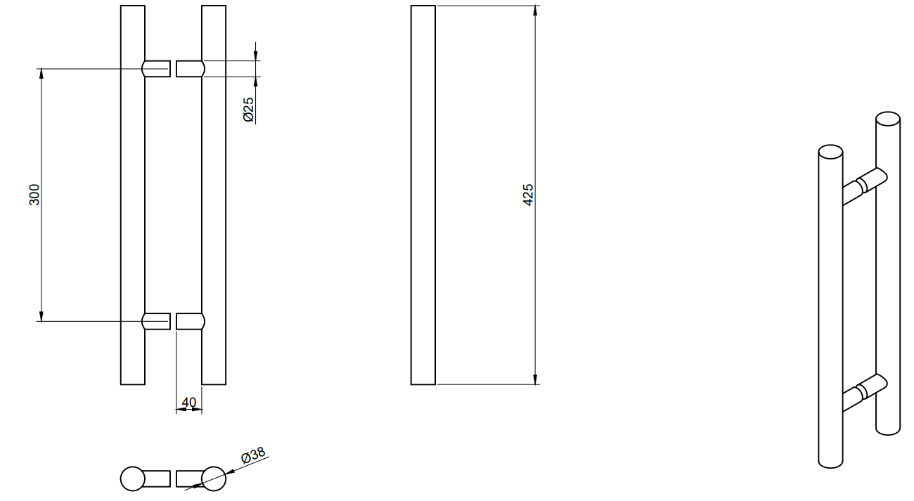 Jaladera de Acero Inoxidable HLD633 - Elegante y Duradera
