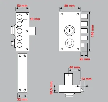Cerradura Mod. 700 Cromo | Alta Seguridad y Durabilidad