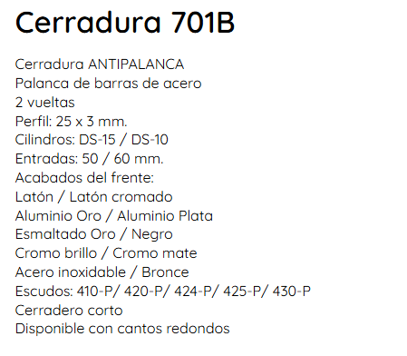 Cilindro Latón DS15/C60mm Escudo 430P - Máxima Seguridad