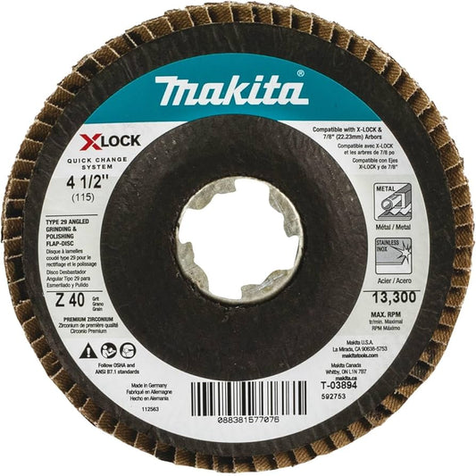 Disco Flap X-Lock 4.5' T29 G40 Zir - Corte y Desbaste