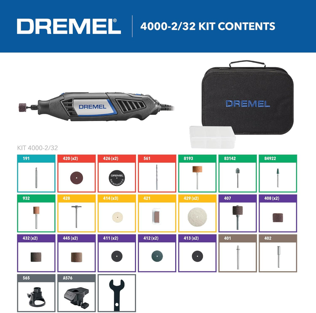 Kit Dremel 4000-2/32: Herramienta Rotativa Versátil