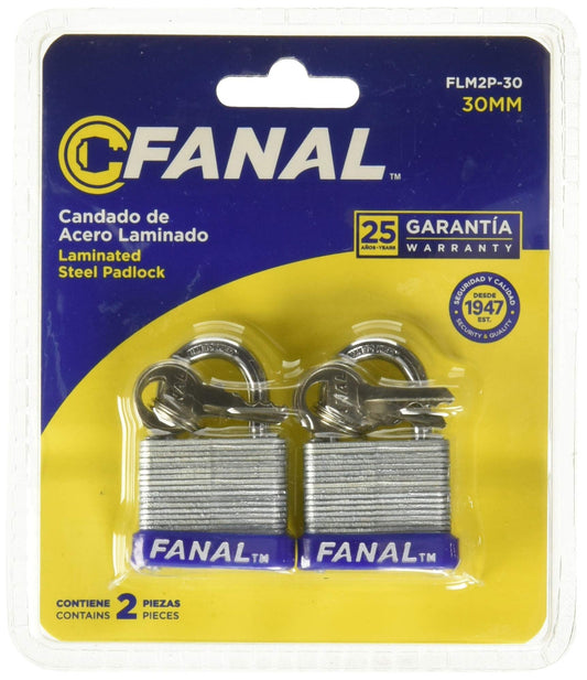 Candado FANAL FLM2P-30 - Arco Corto de Acero Endurecido