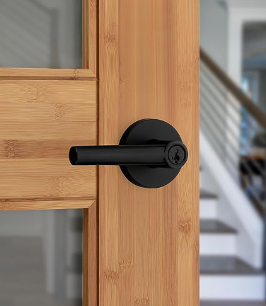 Manija Milán Recámara Negro Kwikset - Seguridad y Estilo