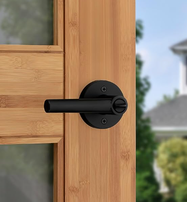 Manija Milán Recámara Negro Kwikset - Seguridad y Estilo