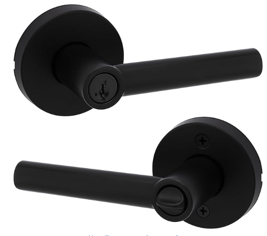 Manija Milán Recámara Negro Kwikset - Seguridad y Estilo