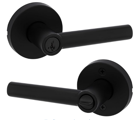 Manija Milán Recámara Negro Kwikset - Seguridad y Estilo