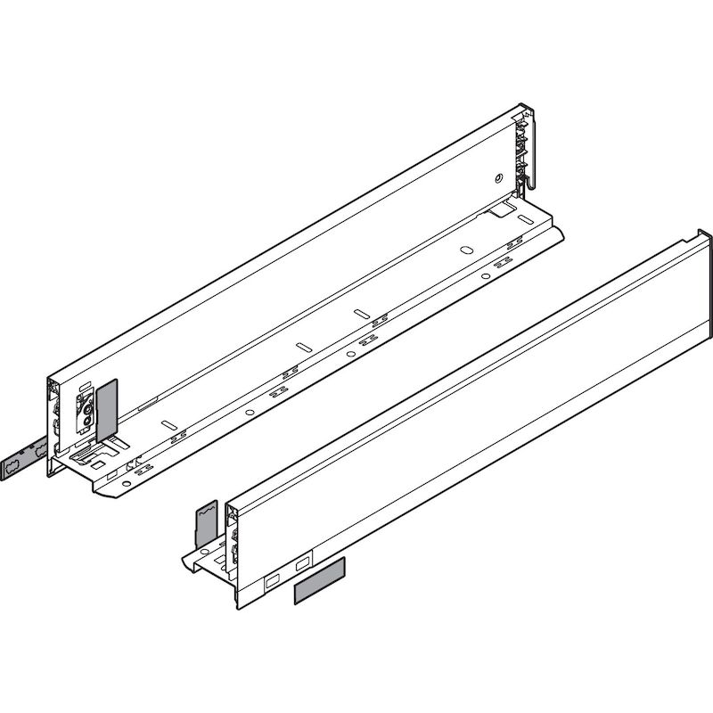 Perfil LEGRABOX pure Gris Orion | Blum Altura M 400 mm
