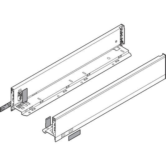 Perfil LEGRABOX pure Gris Orion | Blum Altura M 400 mm