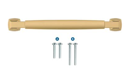 Jaladera 160mm Oro con Cristales - Elegancia y Estilo
