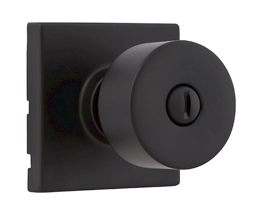 Pomo Bilbao Baño Negro Mate - Seguridad y Estilo Kwikset