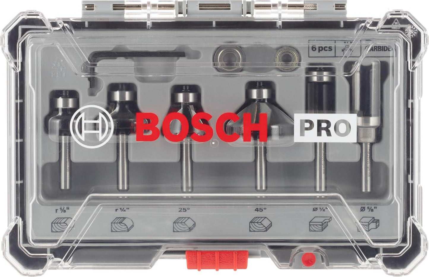Set Fresas Bosch 1/4 y 6Pzs - Acabado Profesional