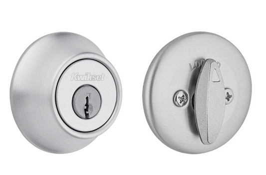 Cerrojo Kwikset 660 Cilindro Sencillo 26D Cromo Satinado