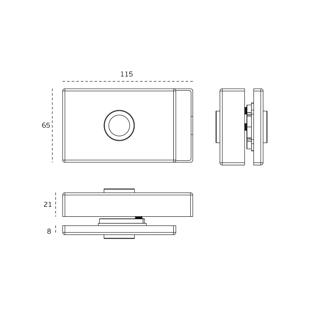 CERRADURA MAGNETICA VIDRIO INOX JNF