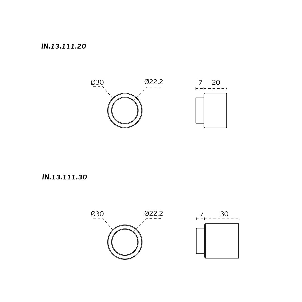 Topes de Puerta Acero Inoxidable AISI 304 - JNF