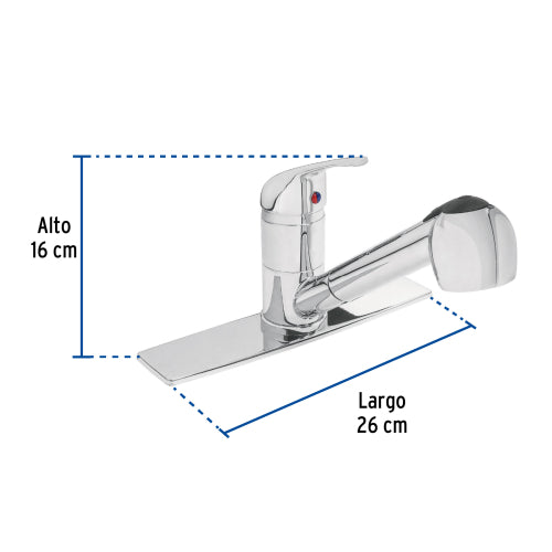 Monomando Pull-Out Elegante para Fregadero Moderno