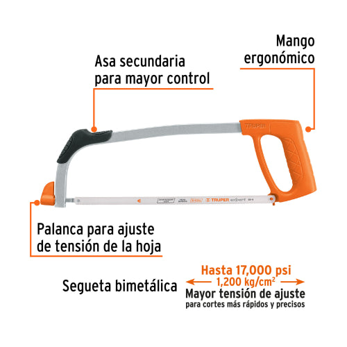 Sierra de Marco Profesional con Segueta Bimetálica
