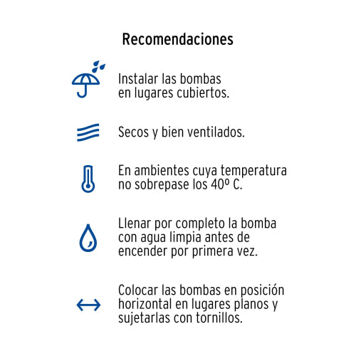 Bomba Eléctrica Periférica 1/2 HP para Agua - Foset