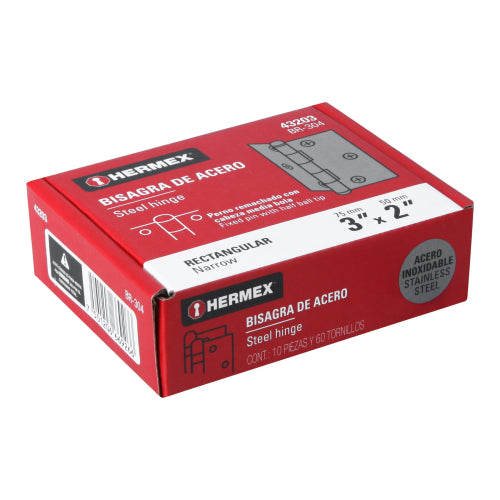 Bisagra 3 de Acero Inoxidable - Duradera y Funcional