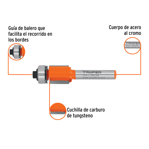 Broca Corte Recto con Balero: Precisión en Cada Corte