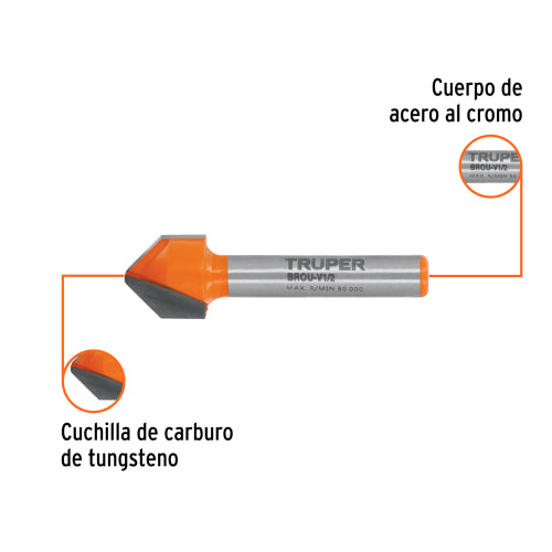 Broca Corte en 'V' de Carburo Tungsteno | Precisión Total