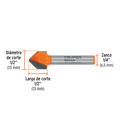 Broca Corte en 'V' de Carburo Tungsteno | Precisión Total