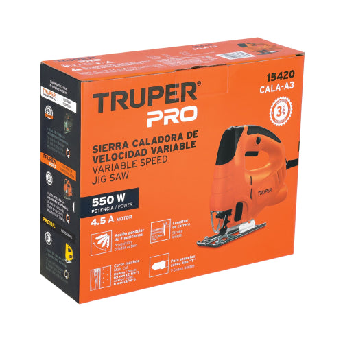 Sierra Caladora Profesional 550W - Corte Preciso y Potente