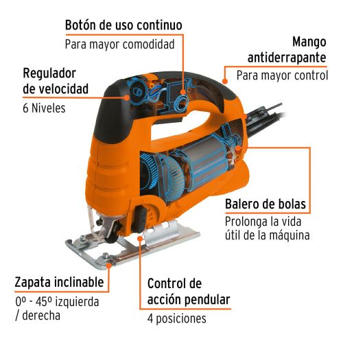 Sierra Caladora Profesional 550W - Corte Preciso y Potente