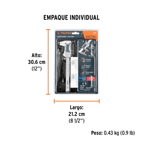 Calibrador Digital CALDI-6MP - Precisión Milimétrica y Pulgadas