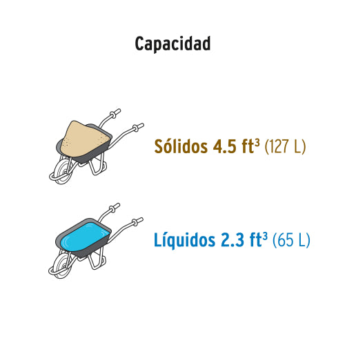 Carretilla CAT-45ND Naranja - Alta Resistencia y Capacidad