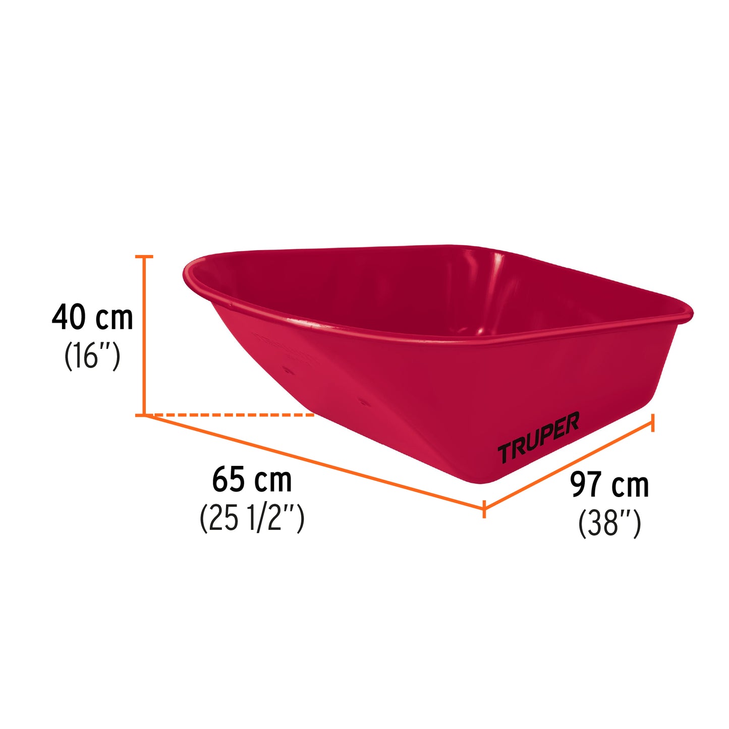 Carretilla Roja CAT-60ND - Resistente y Estable