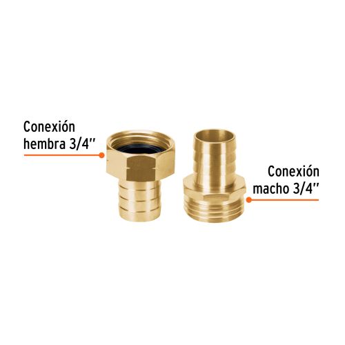 Conector Macho/Hembra Latón Sólido - Alta Durabilidad