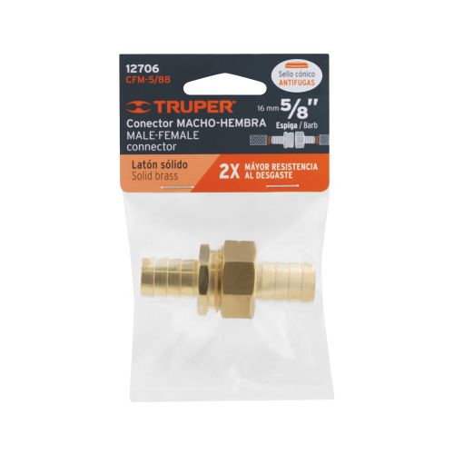 Acoplador para Mangueras 5/8" - Latón Maquinado Duradero