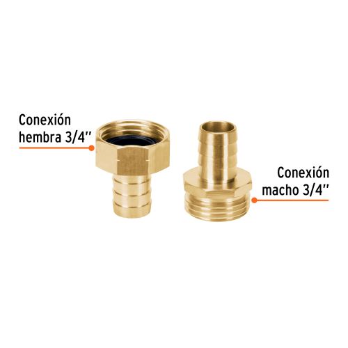 Acoplador para Mangueras 5/8" - Latón Maquinado Duradero