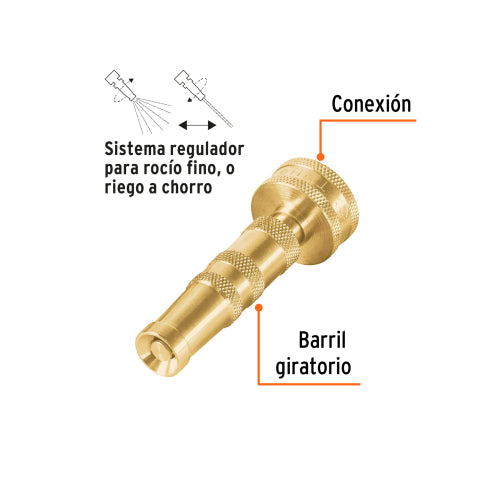 Aspersor Ajustable de Latón para Riego Eficiente